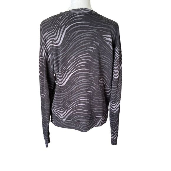 Rails Small Marlo Pullover Sweater Charcoal Watercolor Stripes Black Gray - Picture 11 of 11